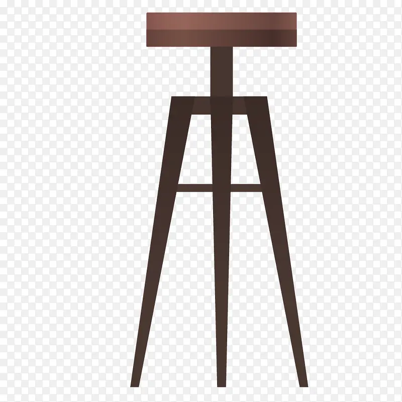 咖啡厅的棕色凳子
