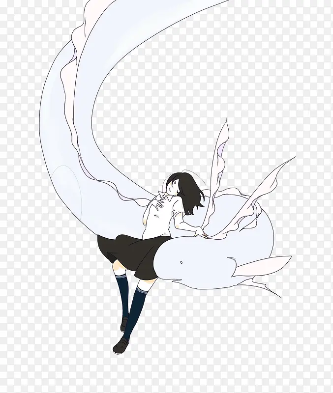 女孩与长条怪物