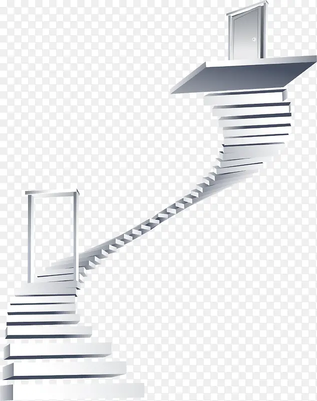 灰色螺旋创意楼梯