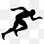 跑步者黑色的free-mobile-icon-kit
