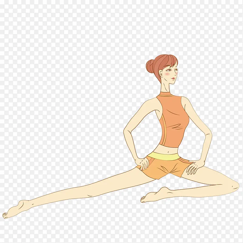 压腿美女