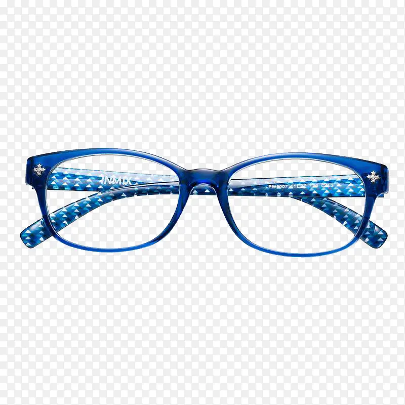 蓝色边框眼镜架