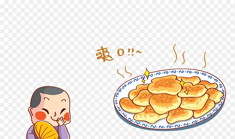 广式小吃鸡子饼漫画
