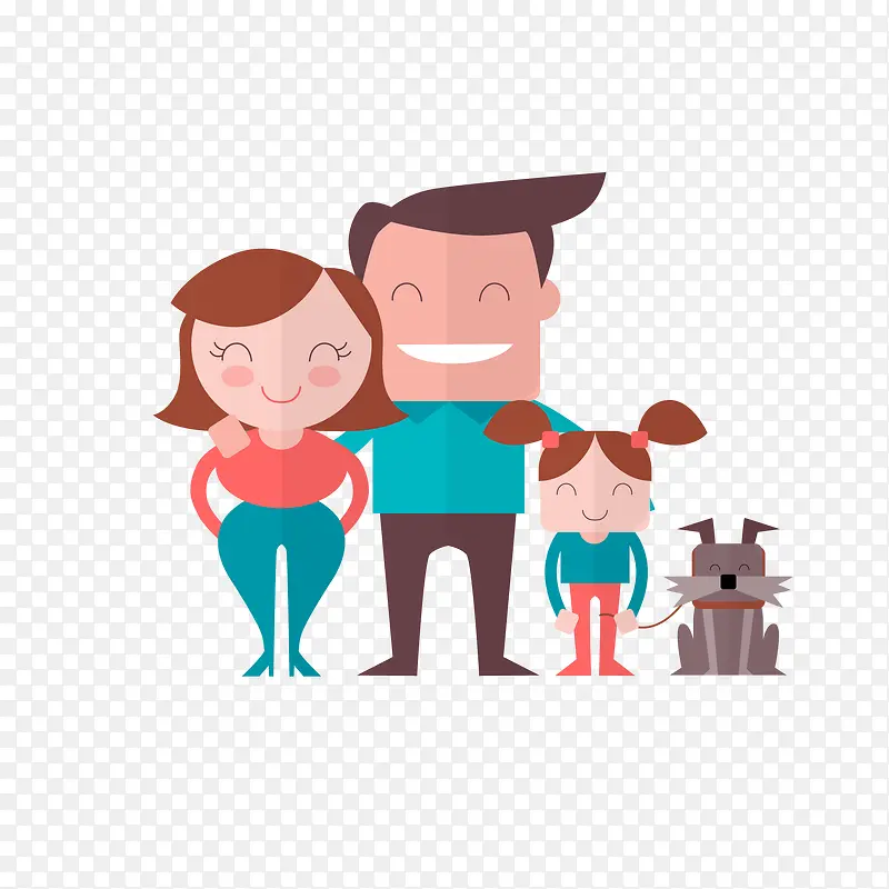 卡通三口之家矢量PNG图片素材下载_图片编号yjnjxmjy-免抠素材网