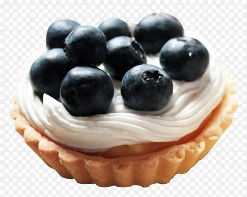 美食甜品蓝莓蛋糕塔