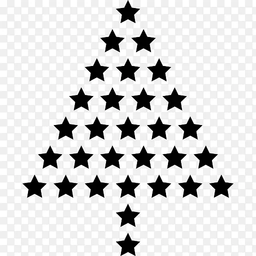 圣诞树由明星图标