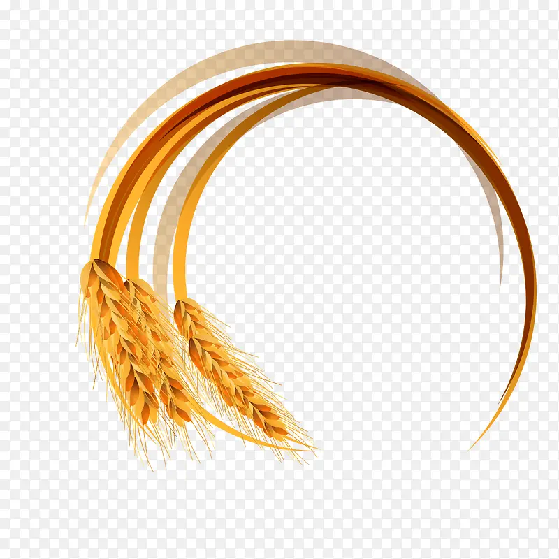 金色麦穗环