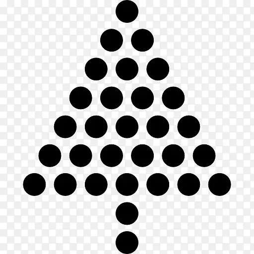 圣诞树做成的球图标