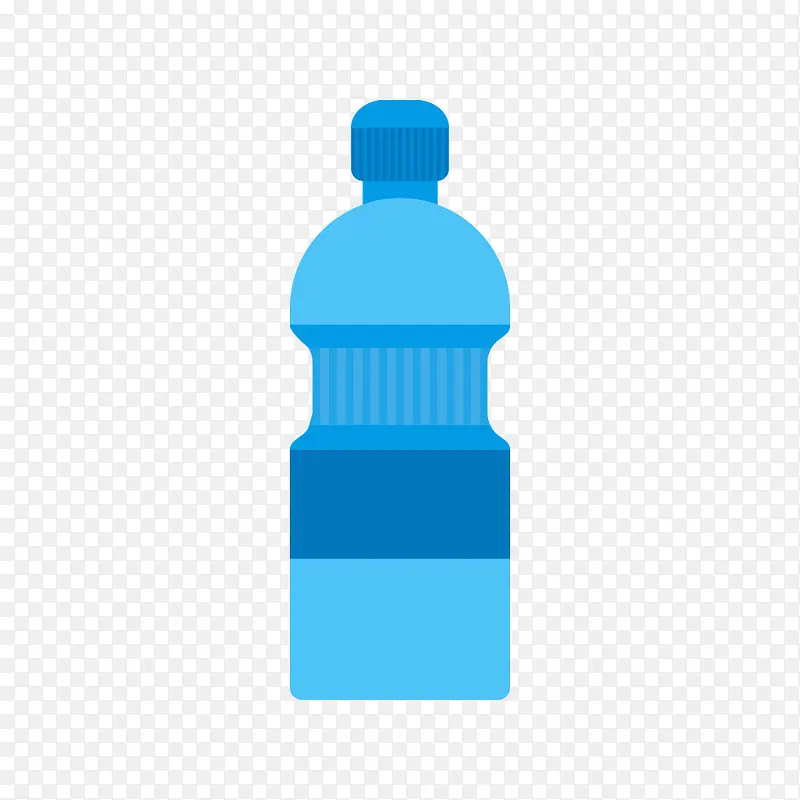 卡通蓝色饮料水瓶