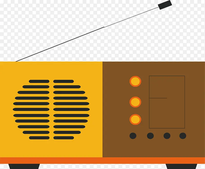 复古扁平化收音机