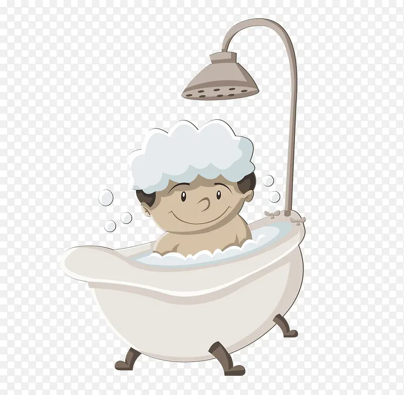 可爱的小男宝宝洗澡图片