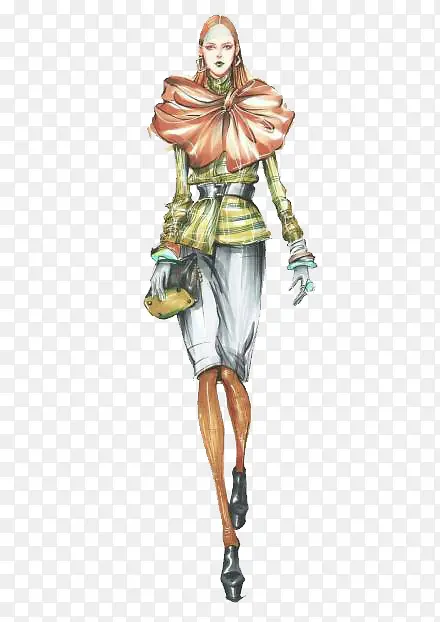 手绘创意休闲服装插画设计