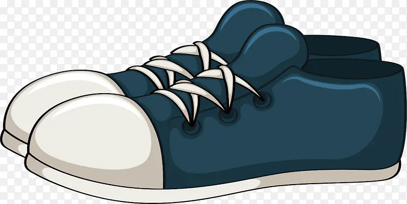 男式蓝色帆布鞋
