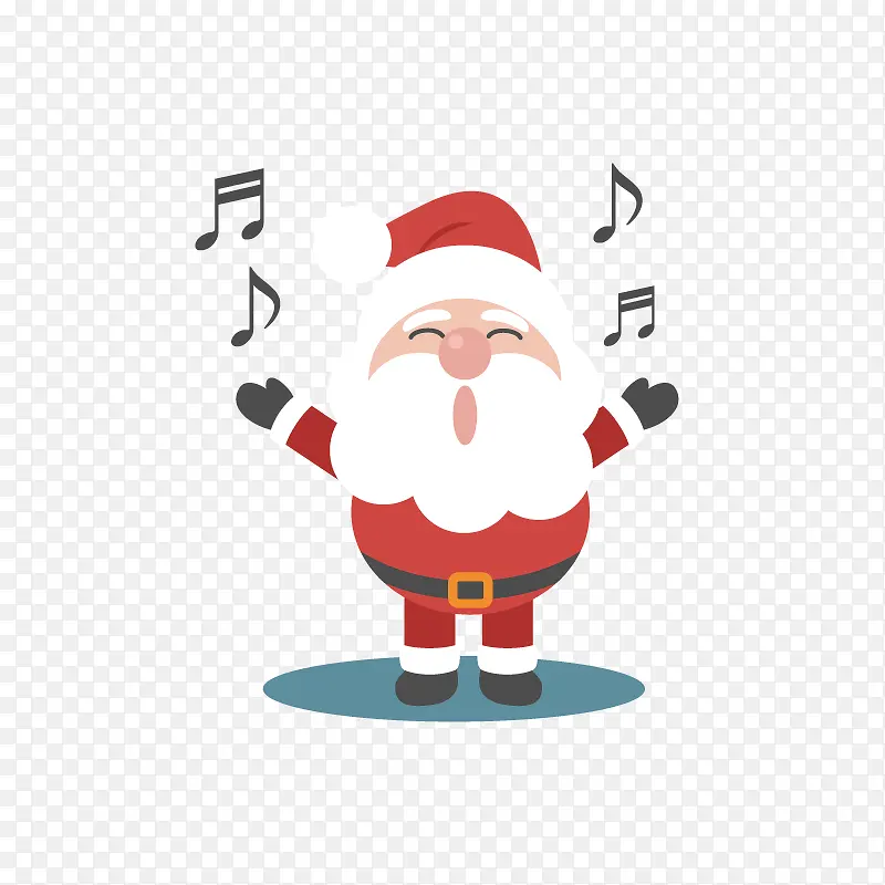 卡通版唱歌的圣诞老人