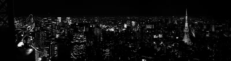 繁华城市夜景俯视图