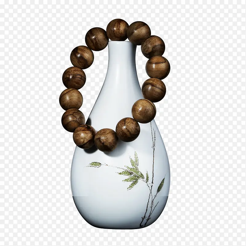 陶瓷瓶和佛珠