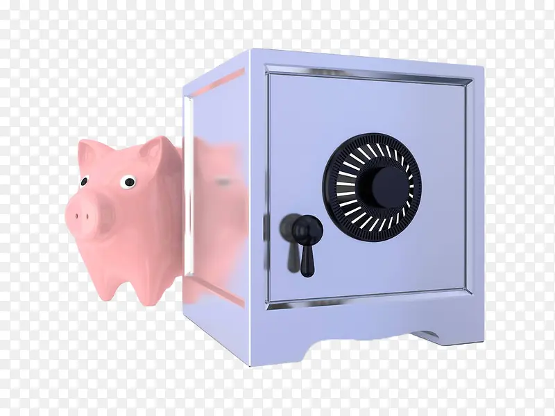 保险柜和粉红小猪