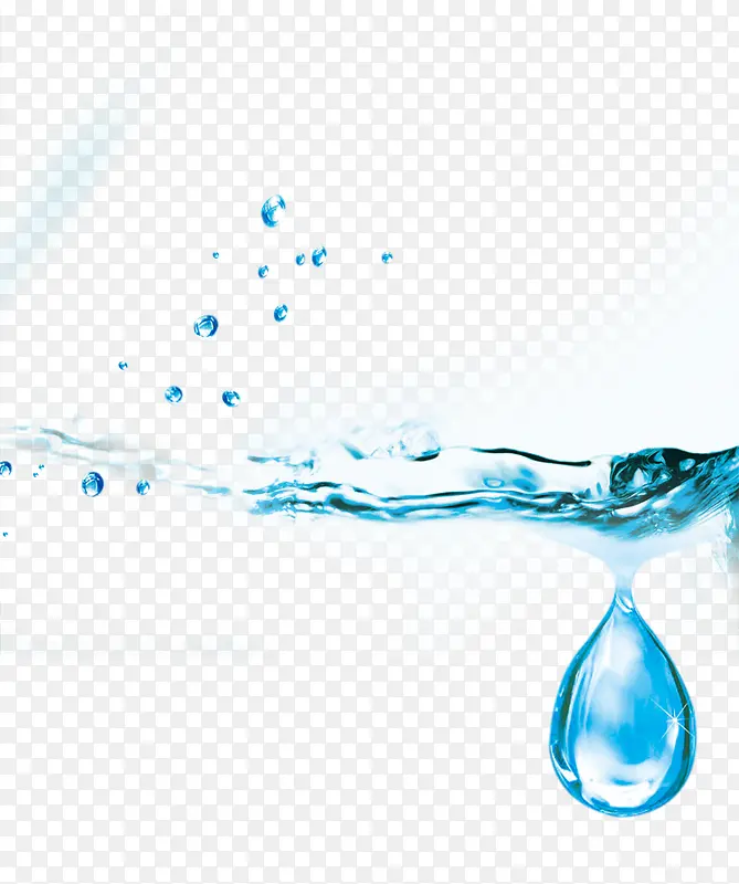 蓝色水滴水花背景图