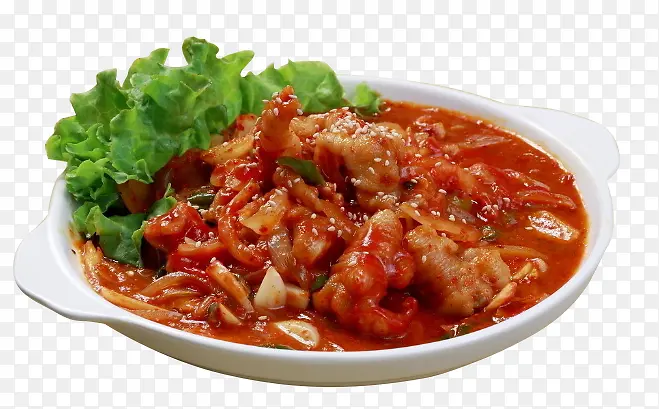 韩式辣鸡爪免抠美食素材