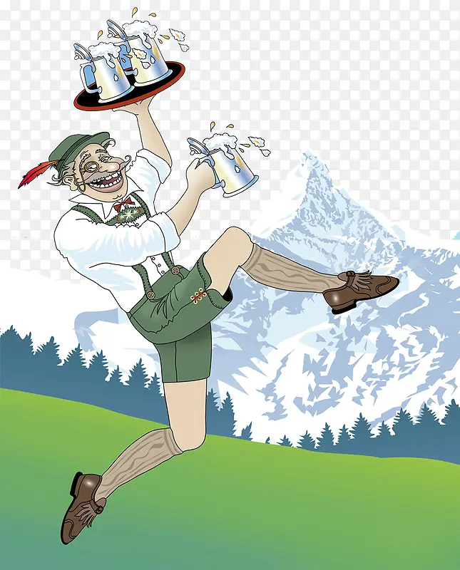 德国啤酒节插画