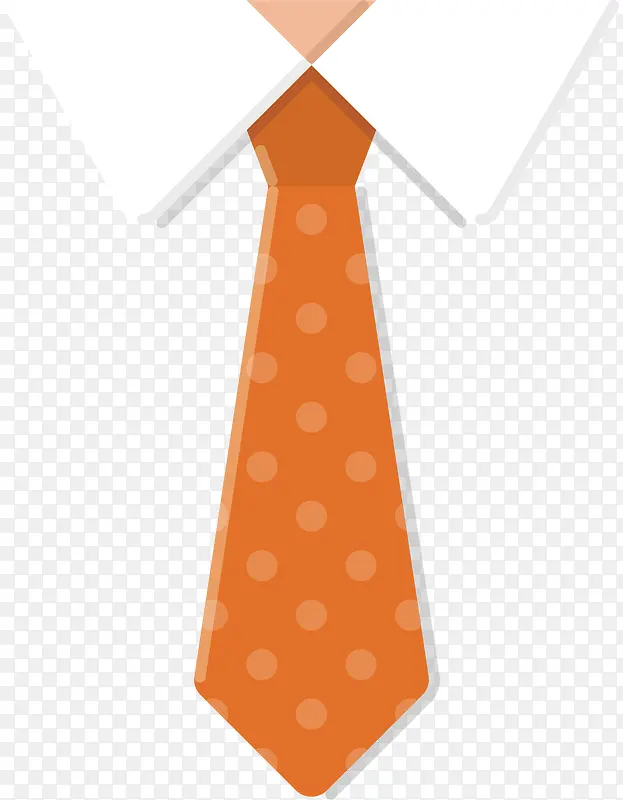 橙色领带矢量图