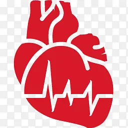 心脏病学红色的医学的图标