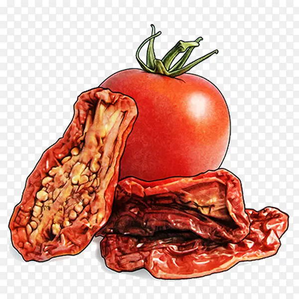 卡通西红柿腐烂