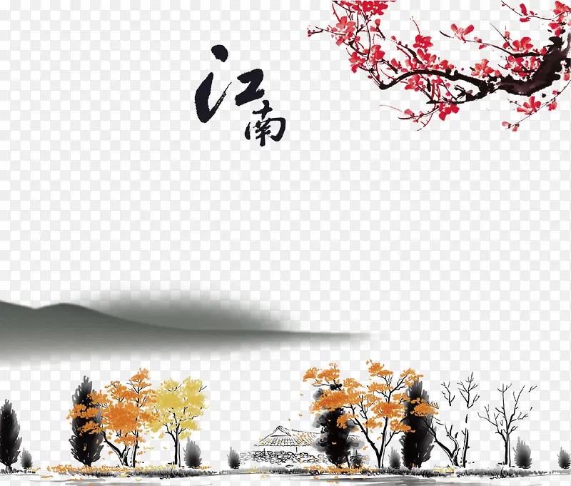 山水画素材
