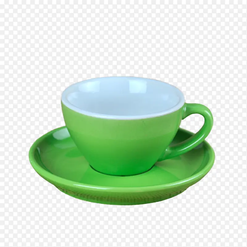 绿色杯碟咖啡杯