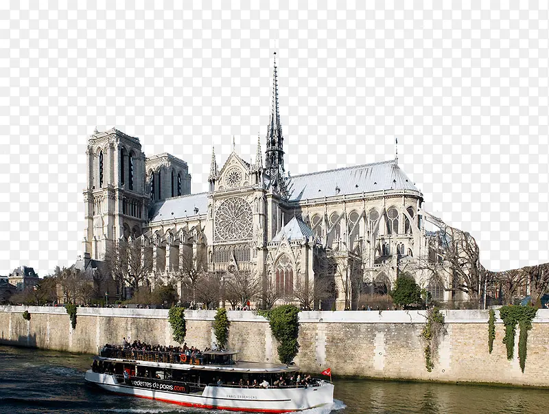 旅游景区巴黎圣母院