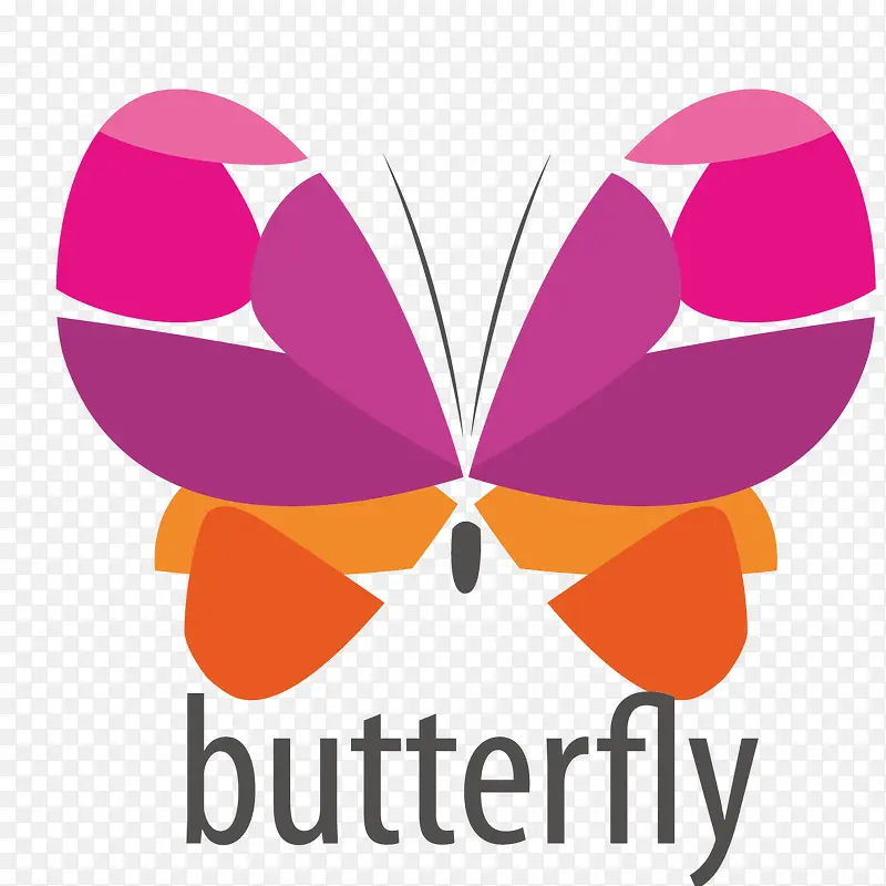 粉嫩嫩的蝴蝶装饰图案