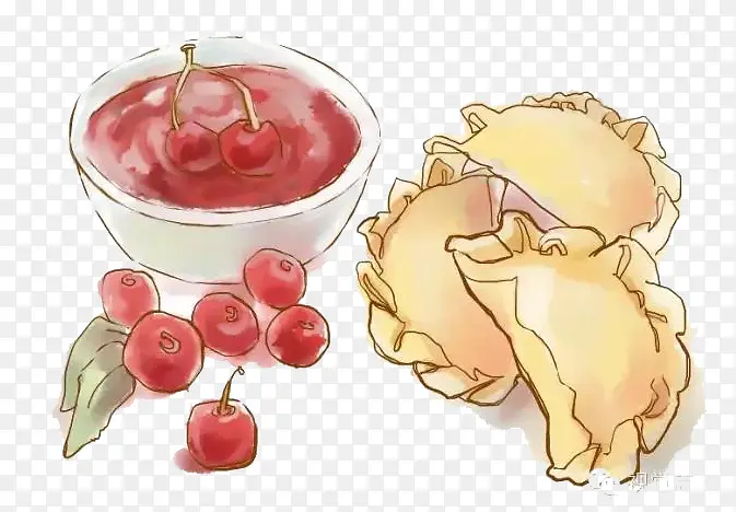 卡通水饺番茄酱元素