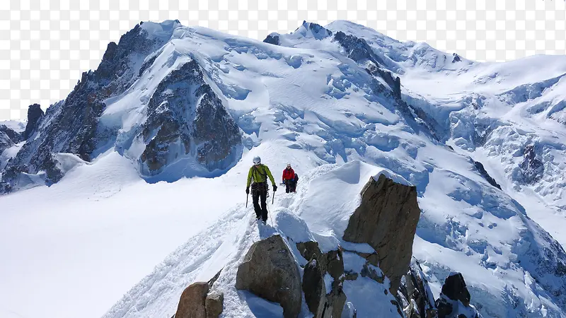 阿尔卑斯山勃朗峰雪山三