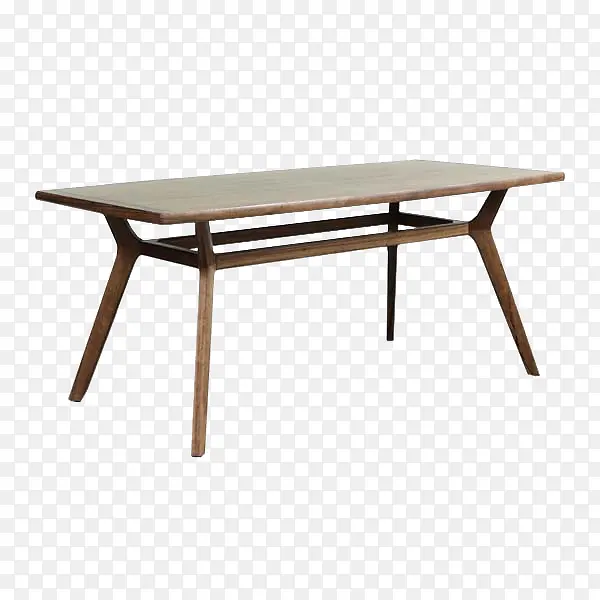 简单木质长桌素材