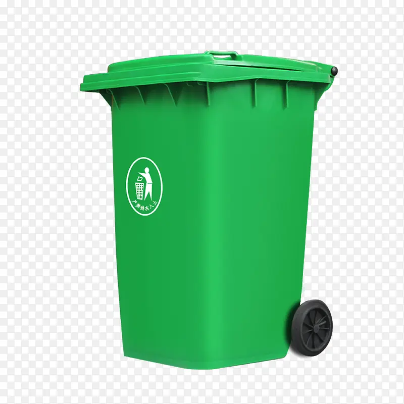 绿色环卫垃圾分类桶