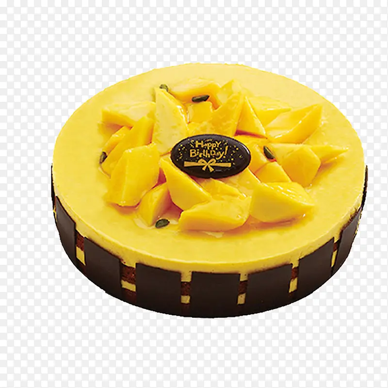 圆形芒果奶油蛋糕设计