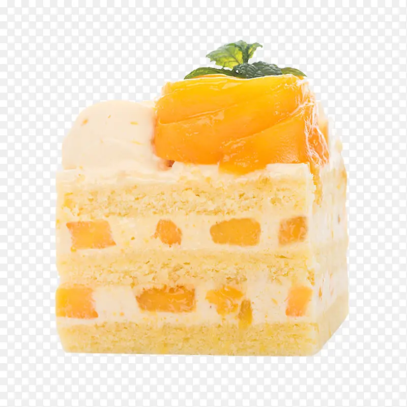 一块美味的芒果强曾蛋糕设计