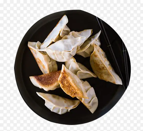 焦酥面点锅贴素材