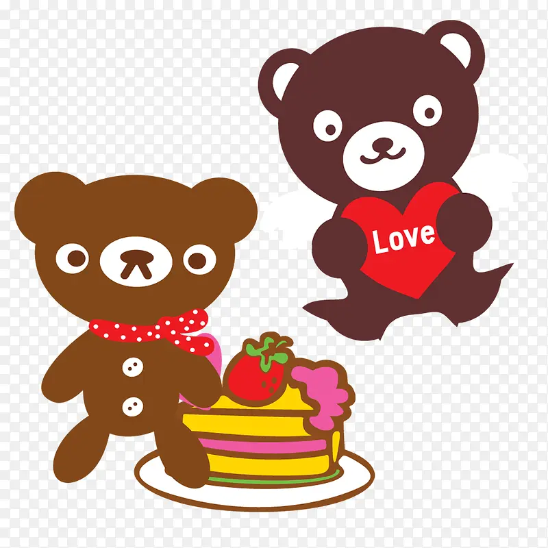 小熊玩家和蛋糕