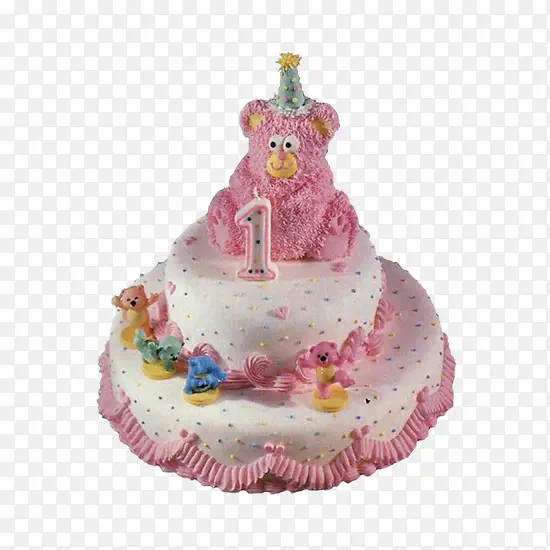 粉色小熊蛋糕
