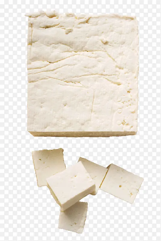 白色漂浮方块豆腐