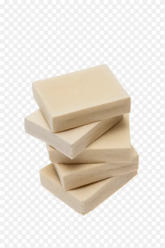 堆叠的白色嫩豆腐
