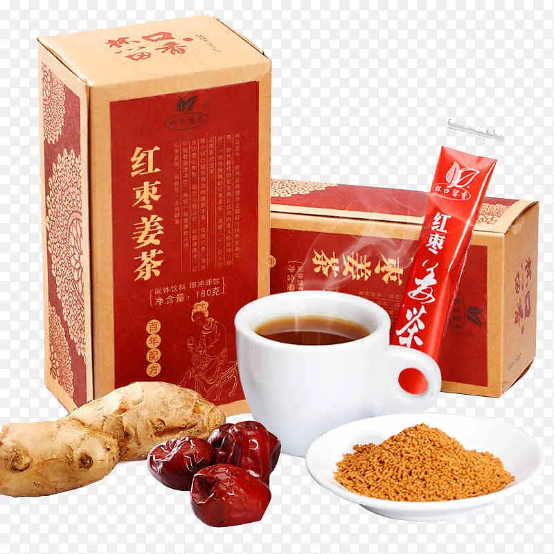 红枣姜茶免抠图片