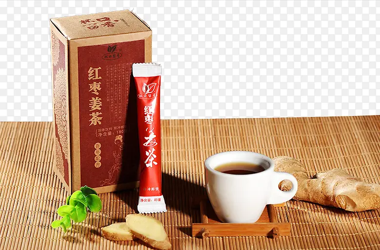 生姜红枣茶免抠素材