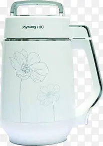 白色简约花朵九阳豆浆机