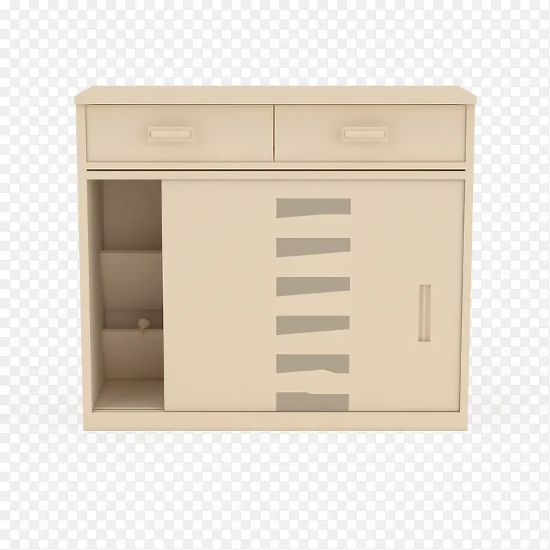 小型米白色欧式简单鞋柜