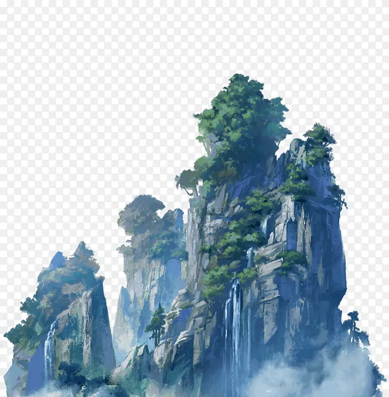 创意合成高山风景