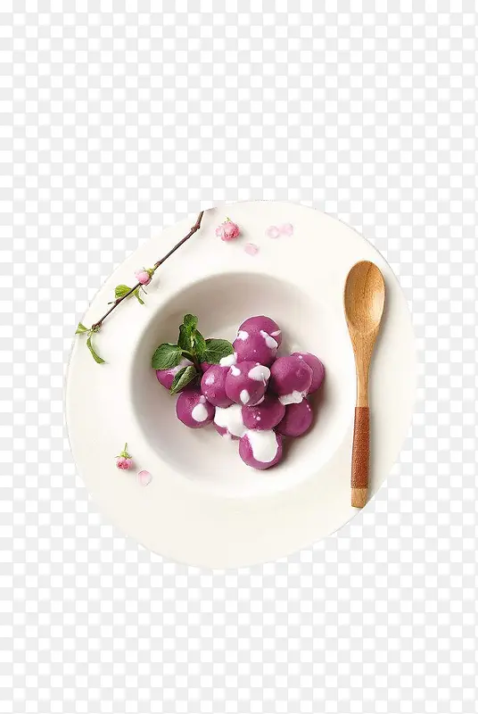 精致紫薯球甜品