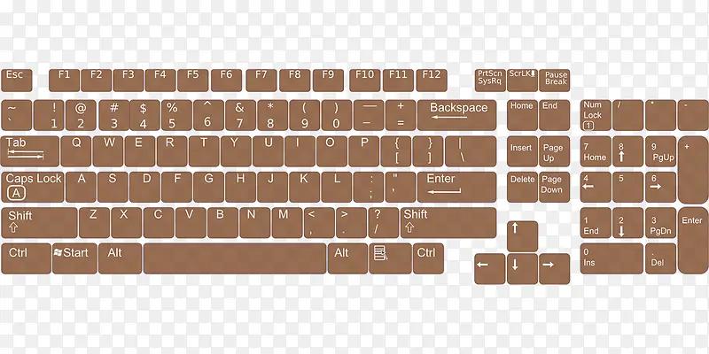 褐色笔记本电脑键盘贴膜