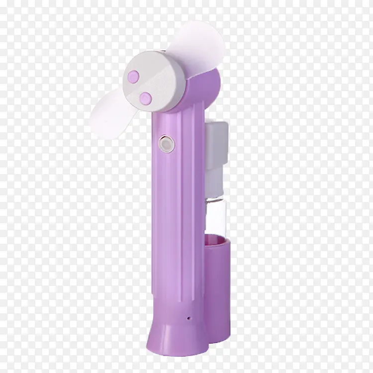 紫色手拿usb充电风扇